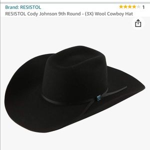 COPY - Black Cody Johnson Resistol wool cowboy hat